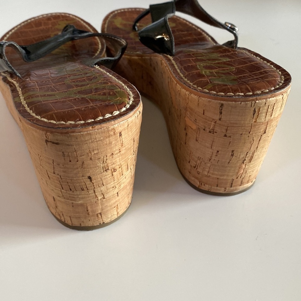 Sam Edelman Romy Wedge Platform Cork Flip Flops - image 6
